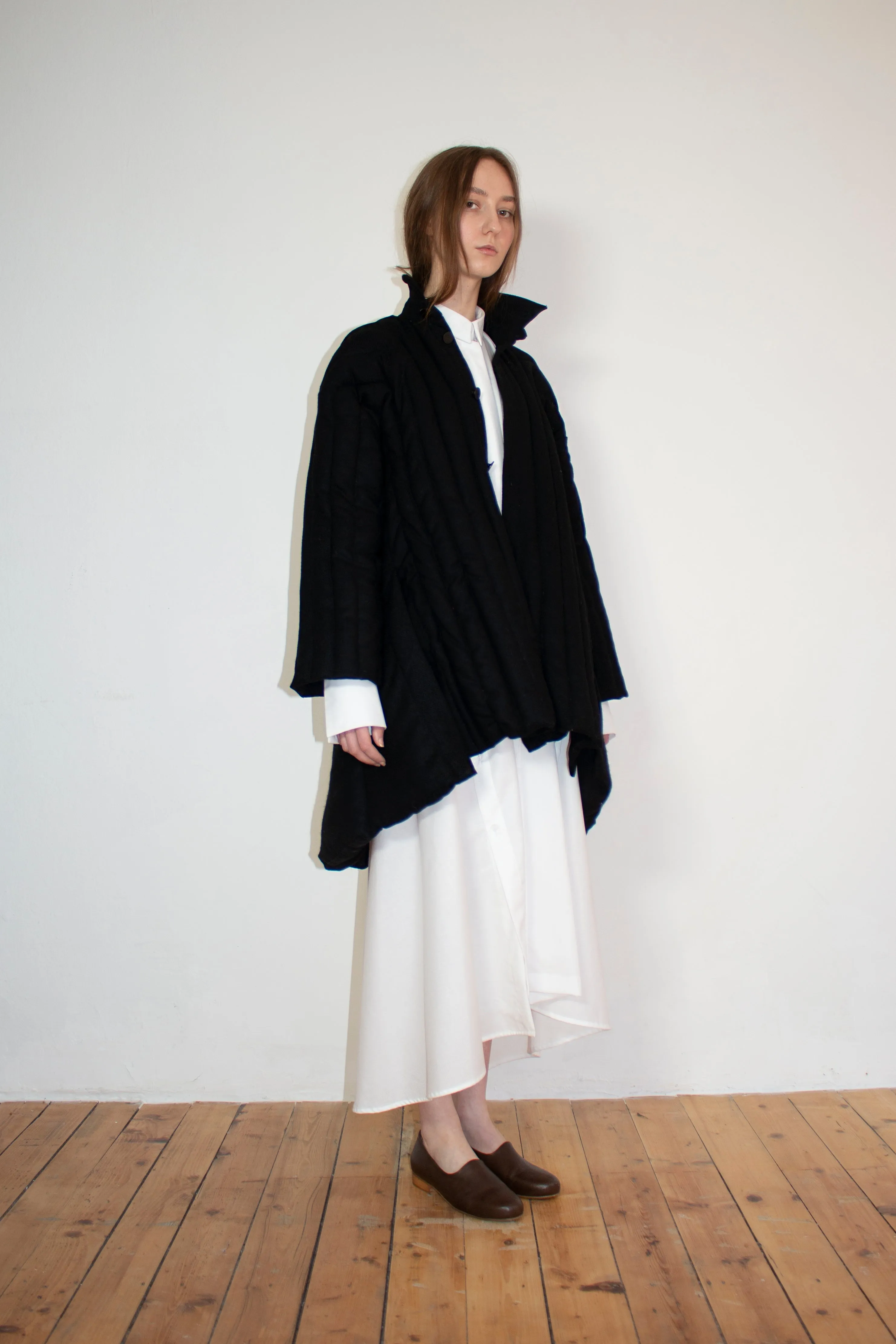 Post-gender quilted wool jacket