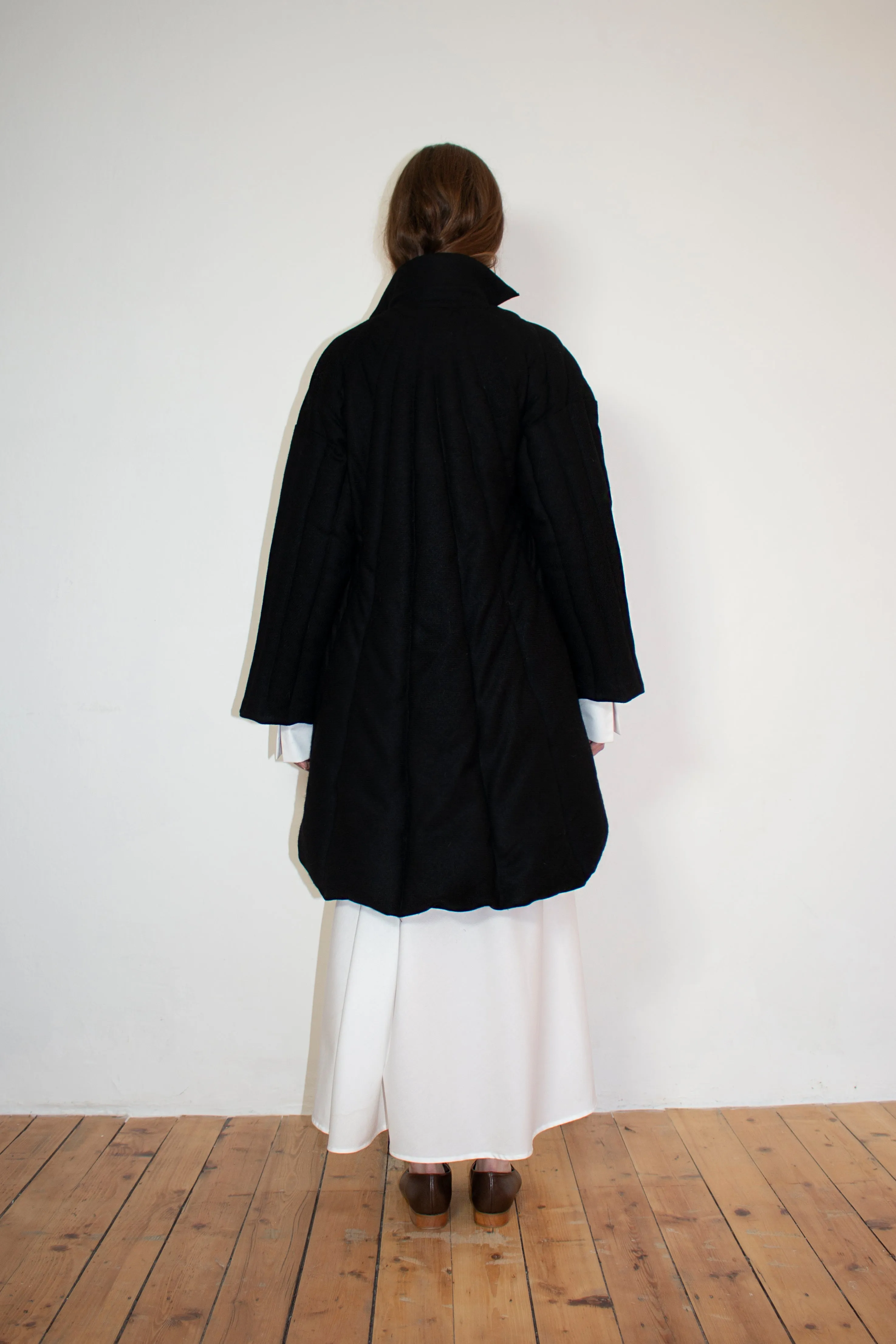 Post-gender quilted wool jacket