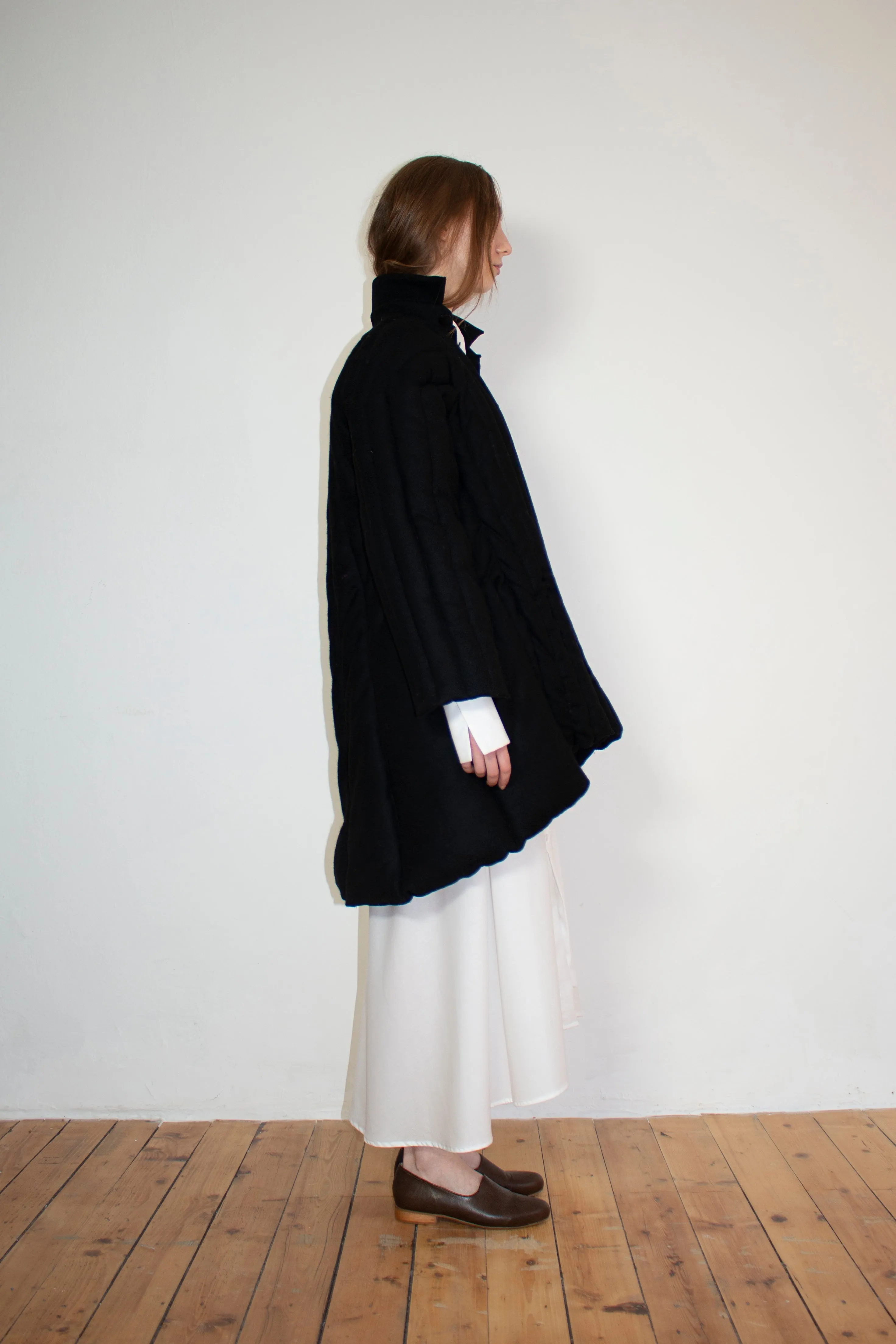 Post-gender quilted wool jacket