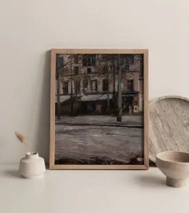 Printed Vintage Wall Art with Landscape Scenery