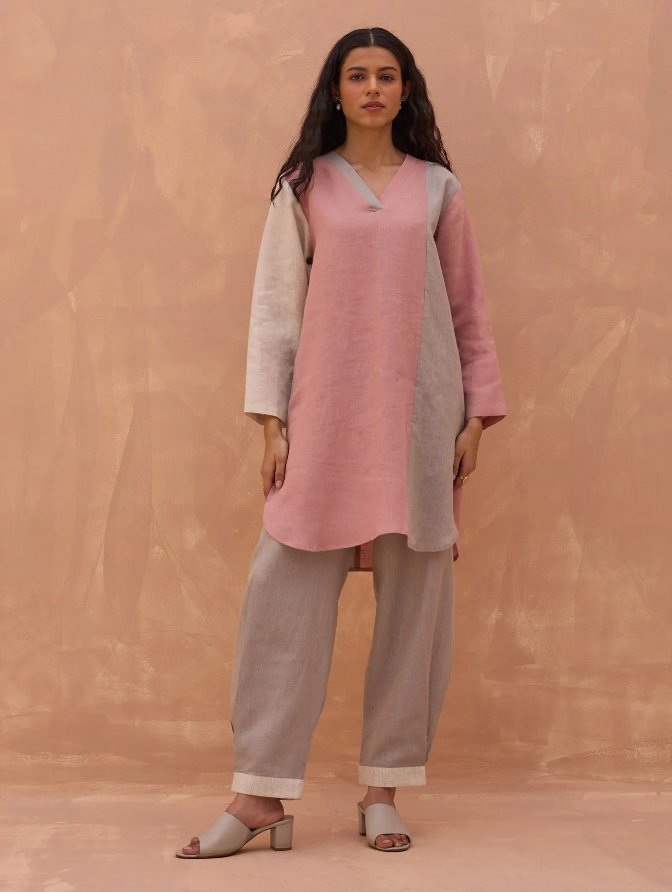 "Hana Linen Pants - Charcoal