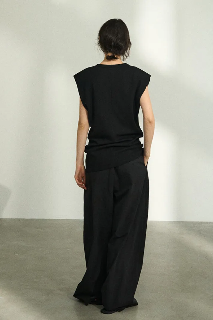 "Ohmi Bleach" cotton wide leg pants | 4 color