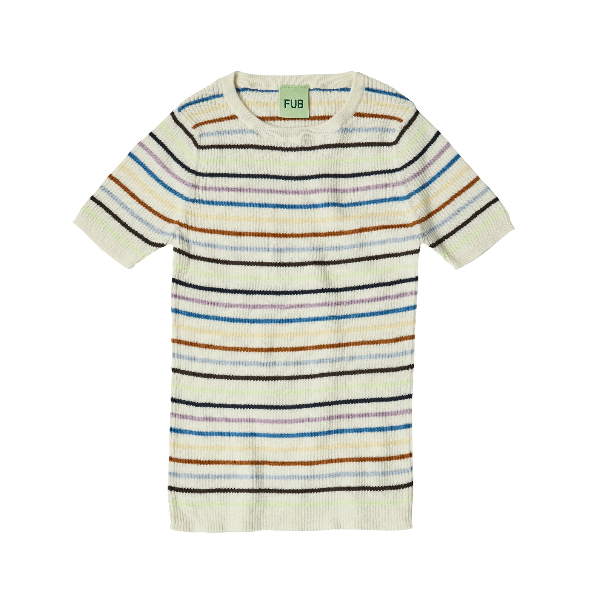 Rib Tee – multi stripe