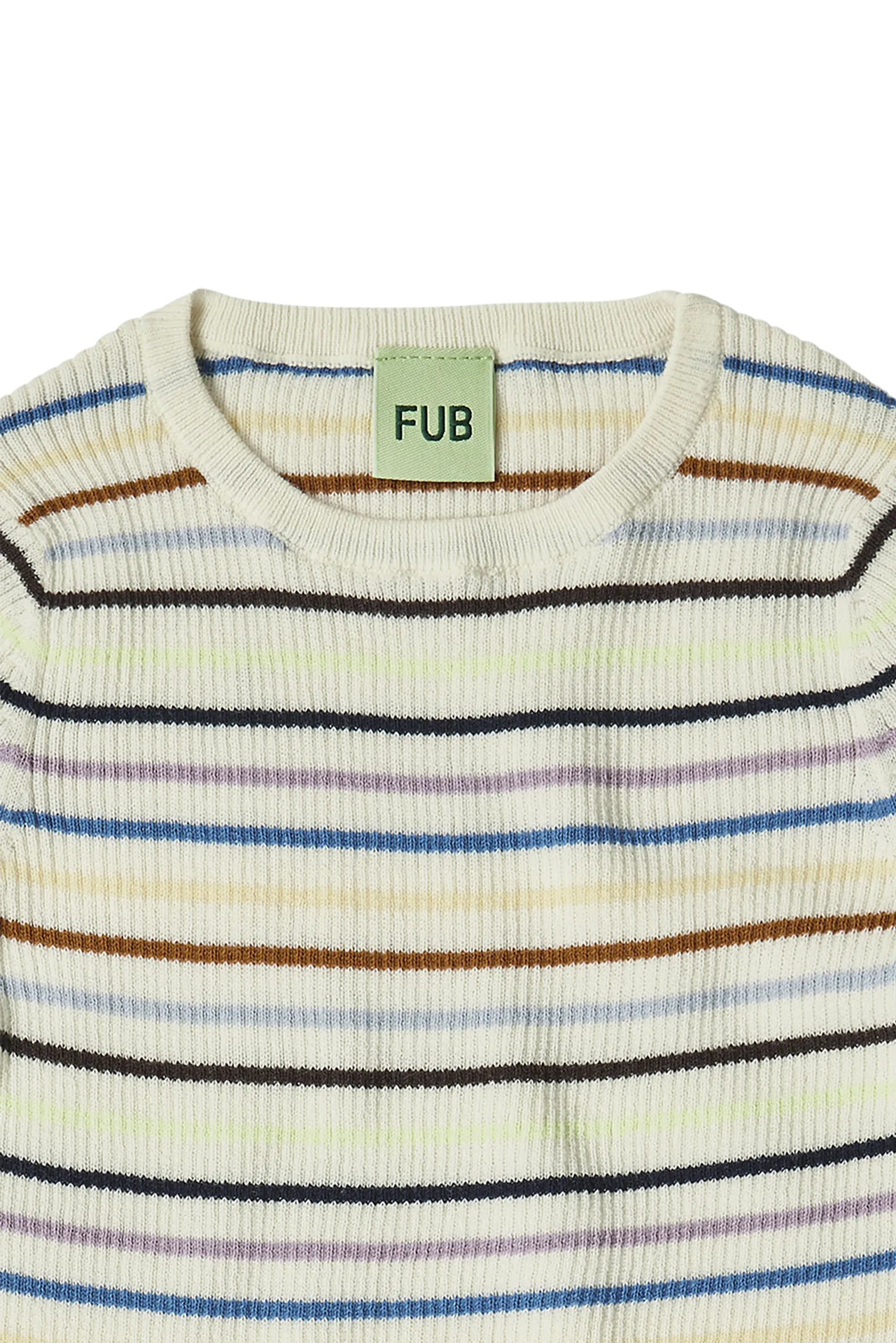 Rib Tee – multi stripe