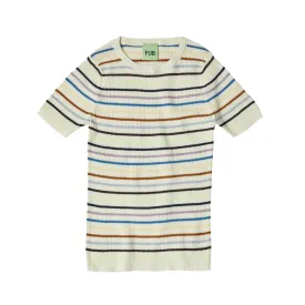Rib Tee – multi stripe
