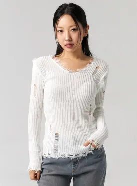 Ripped Sweater CL307