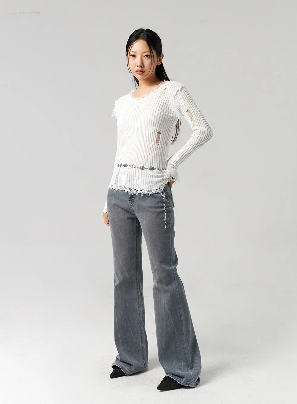 Ripped Sweater CL307