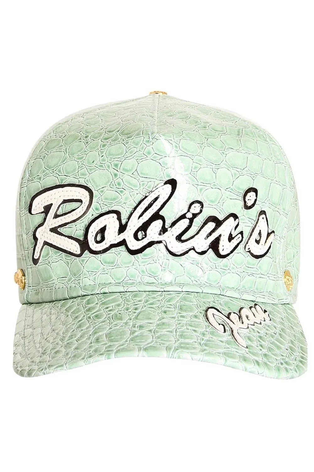 ROBIN'S JEAN SCRIPT CAP IN PATENT MINT CROC