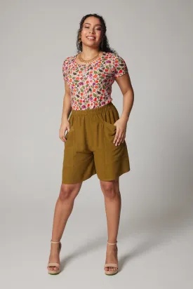 Scoop Neck T-shirt - Tropicalia