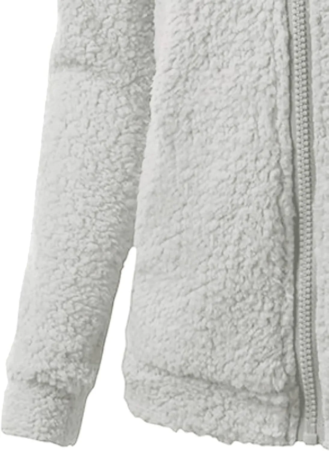 Sherpa Jacket Women Lightweight Fleece Zip Up Hoodie Jackets Casual Cozy Soft Fluffy Fuzzy Sweater Coats with Pockets