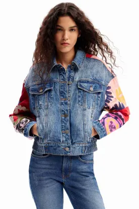 Short Patchwork Denim Jacket