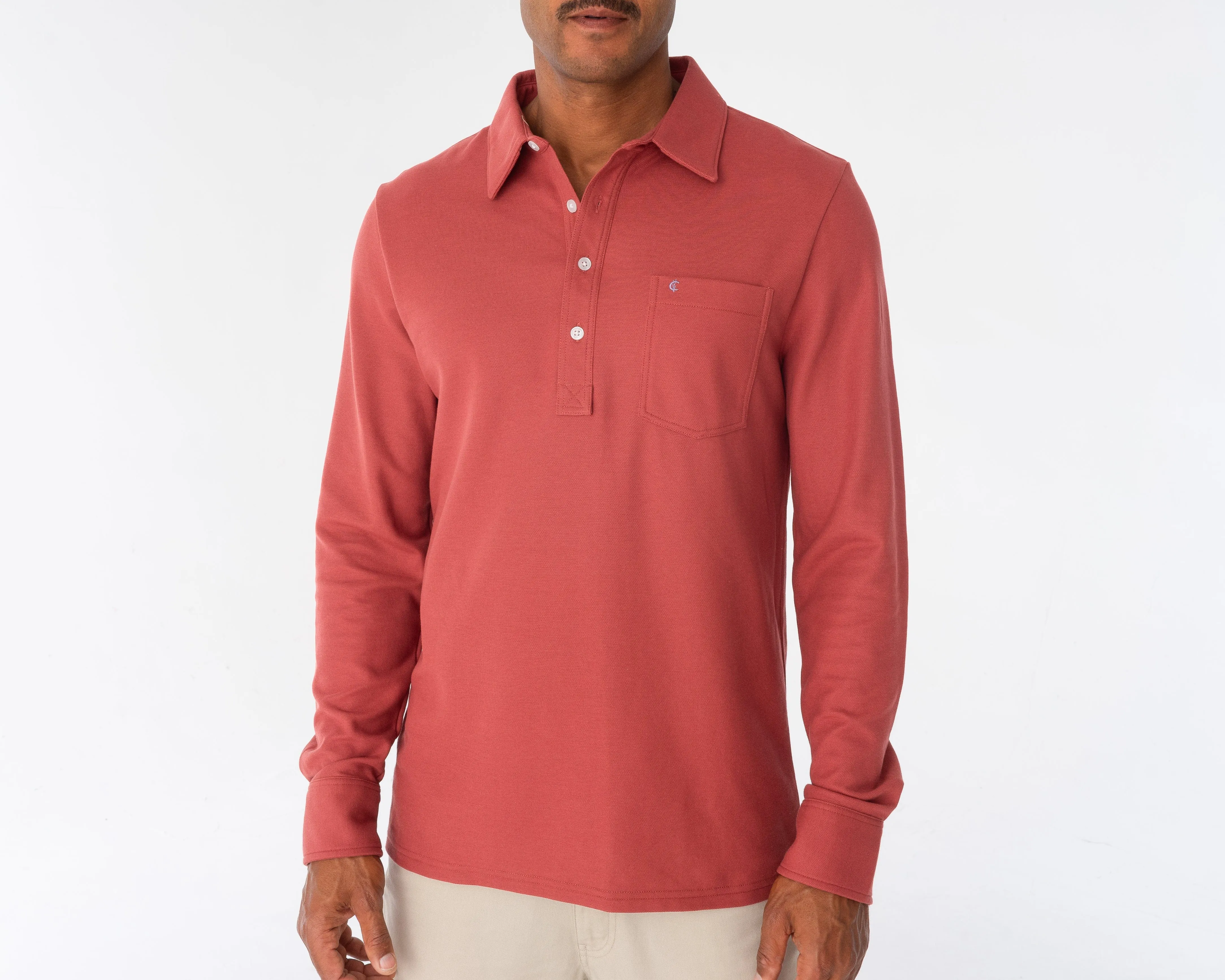 Slim Fit Long Sleeve Players Shirt - Prairie Dog