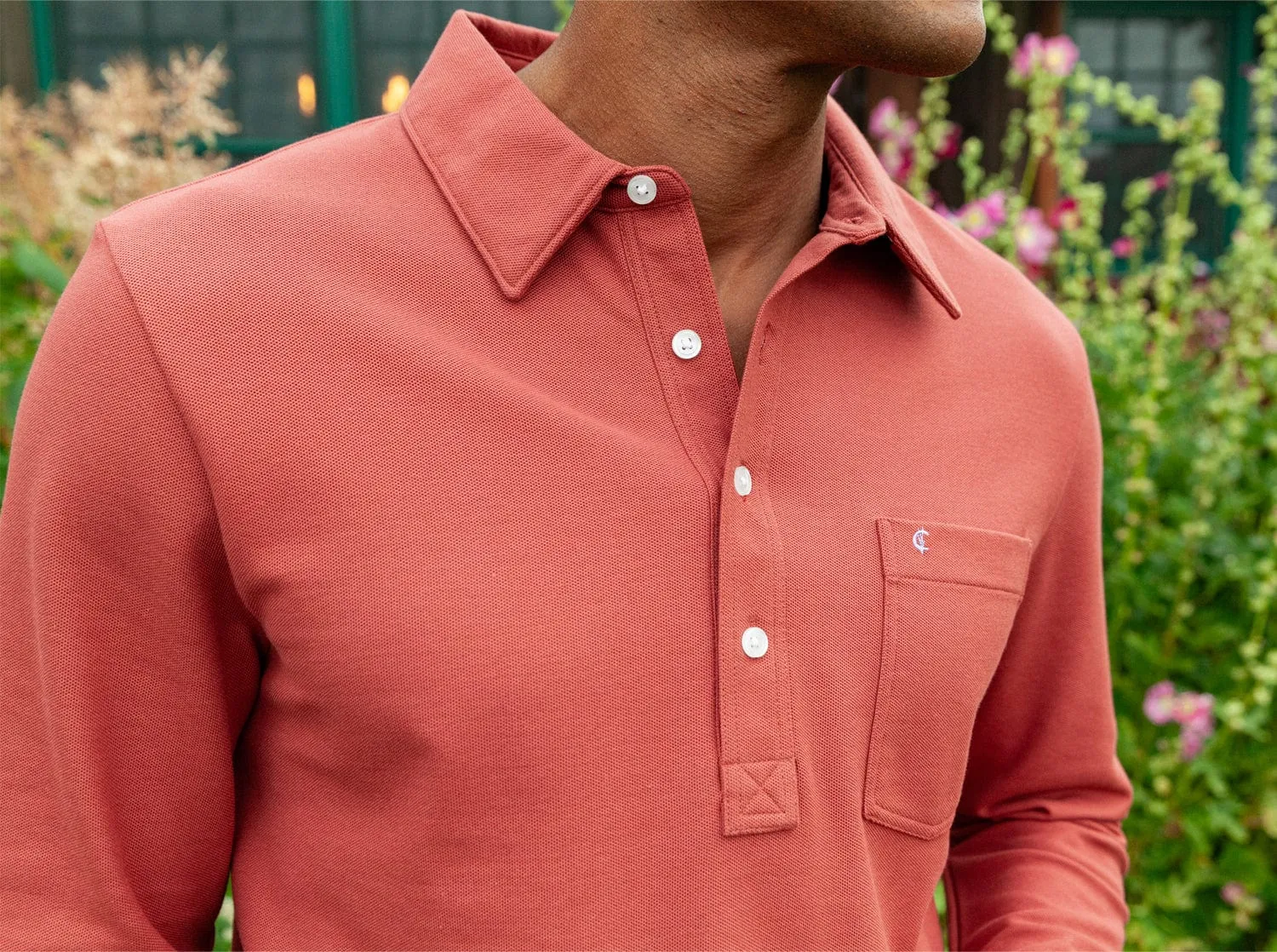 Slim Fit Long Sleeve Players Shirt - Prairie Dog