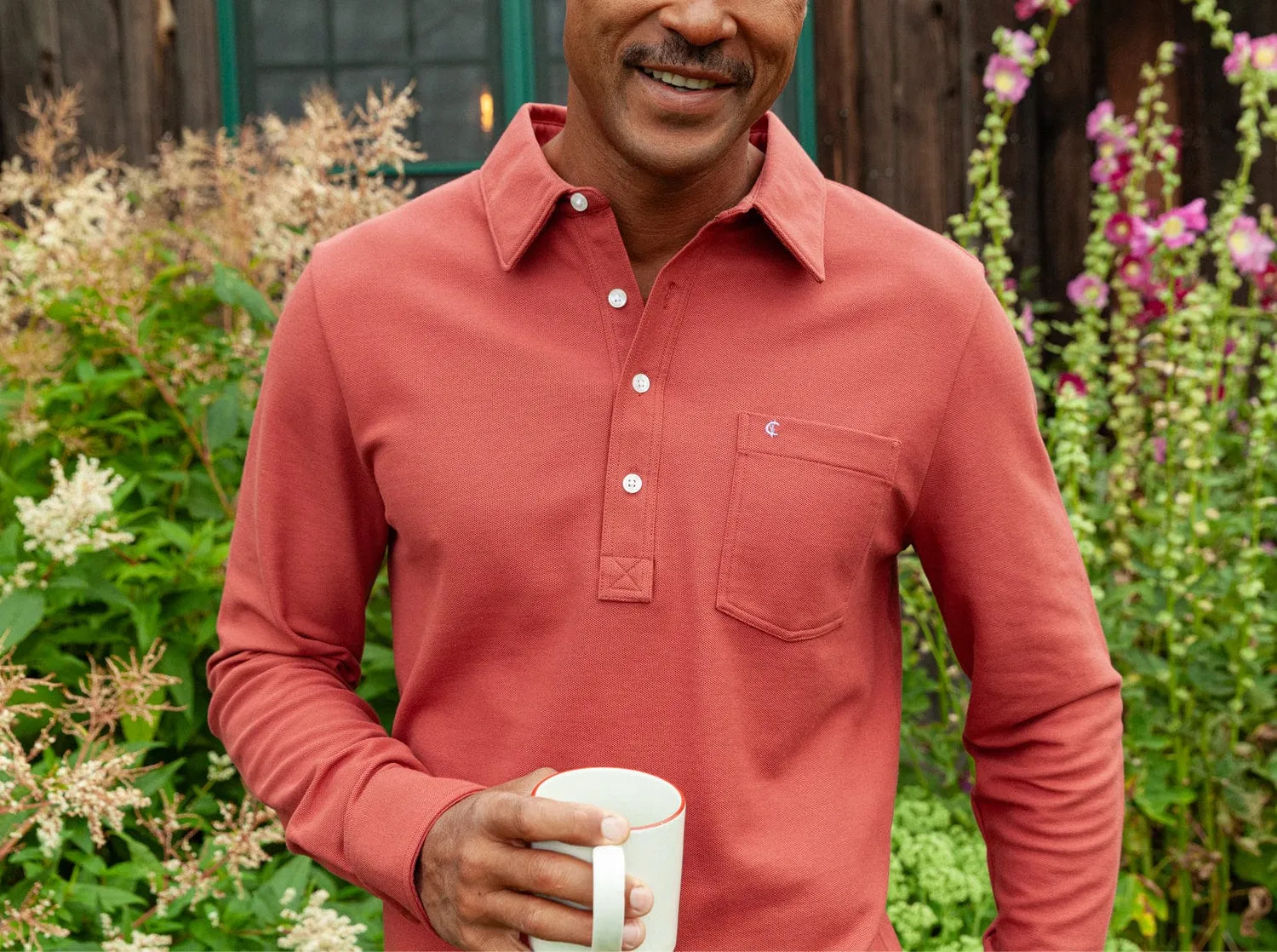 Slim Fit Long Sleeve Players Shirt - Prairie Dog