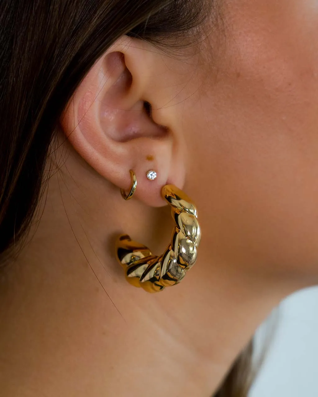Statement Croissant Hoop Earrings