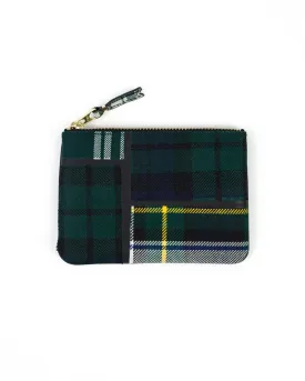 Tartan Patchwork Zip Pouch - Green