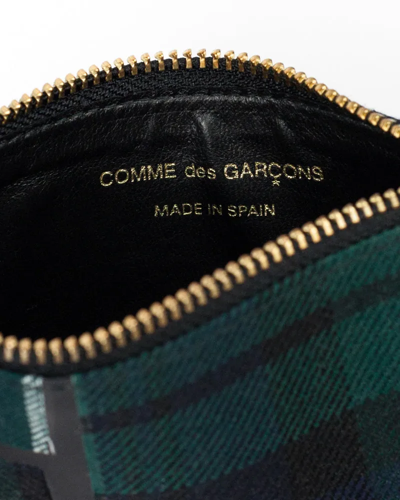 Tartan Patchwork Zip Pouch - Green