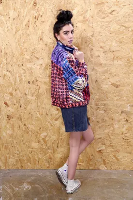 Textured Patchwork Box Jacket