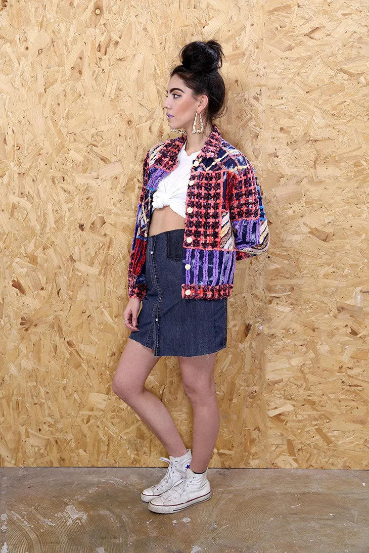 Textured Patchwork Box Jacket