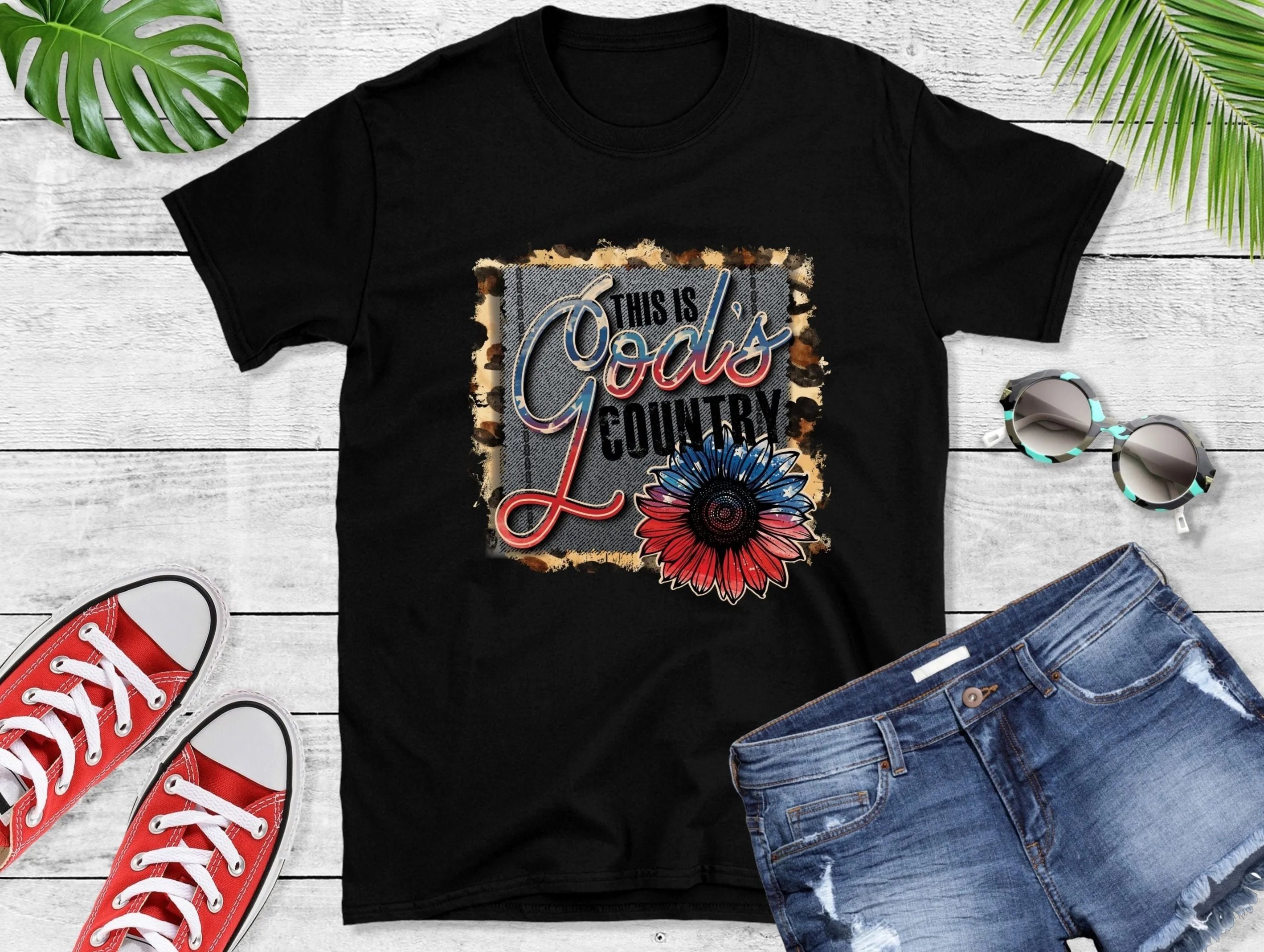 This is God's Country T-Shirt, God's Country, Red White & Blue, Country Music Tour, Country Singer, Modern Country Music