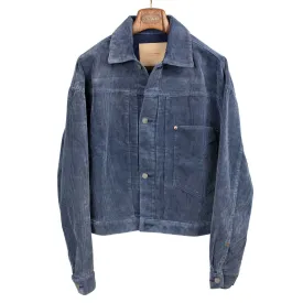 Type 1 jacket in faded blue cotton corduroy