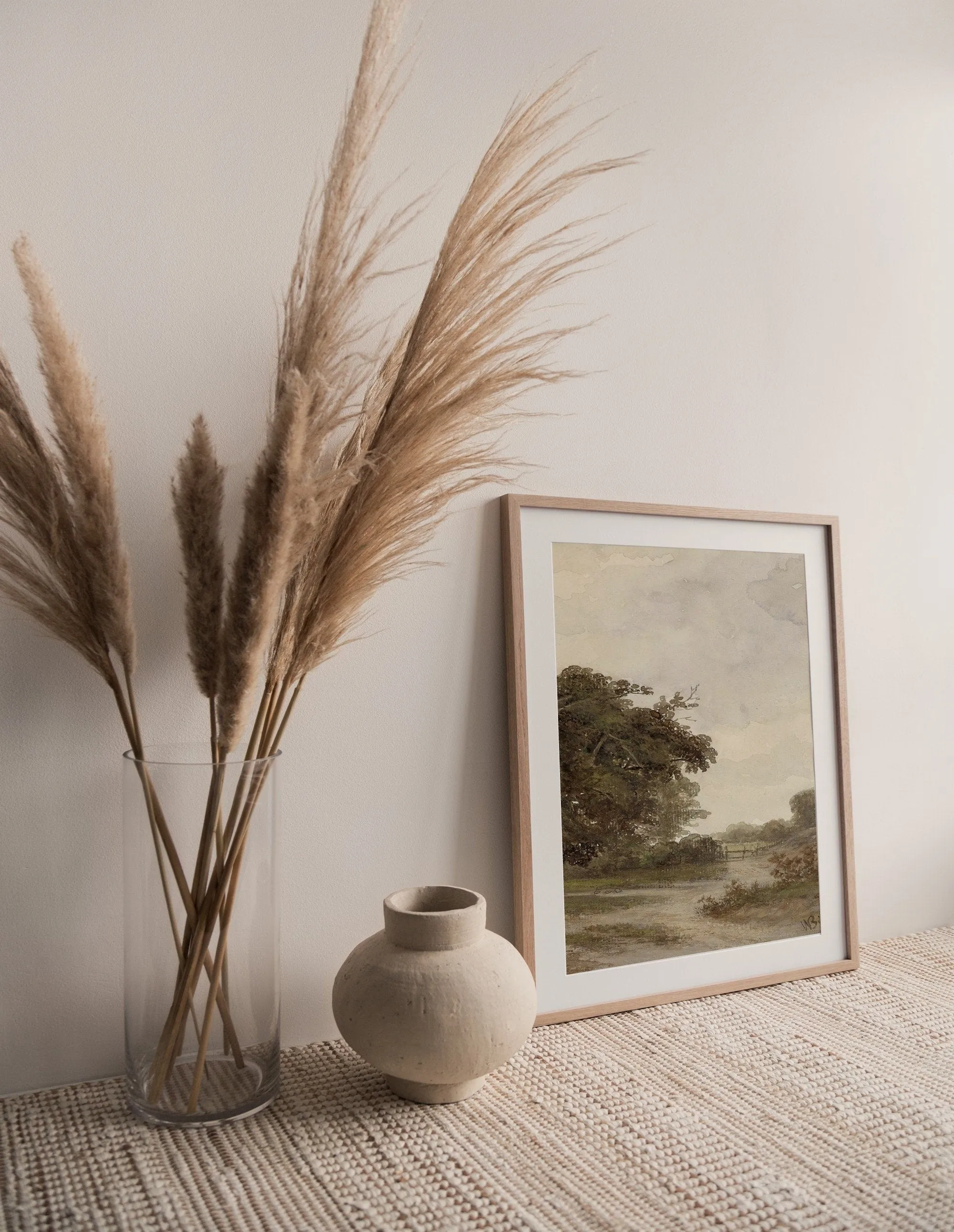 Vintage Forest Trees with Path Wall Art