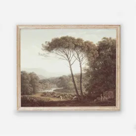 Vintage Italian Landscape Wall Art by Dutch Painter