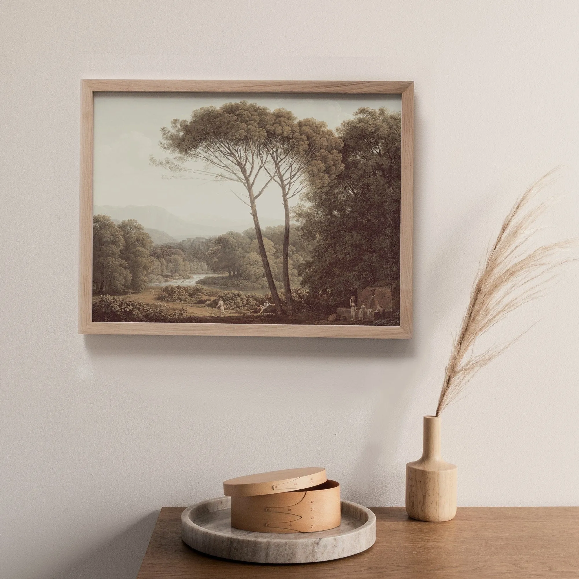 Vintage Italian Landscape Wall Art by Dutch Painter