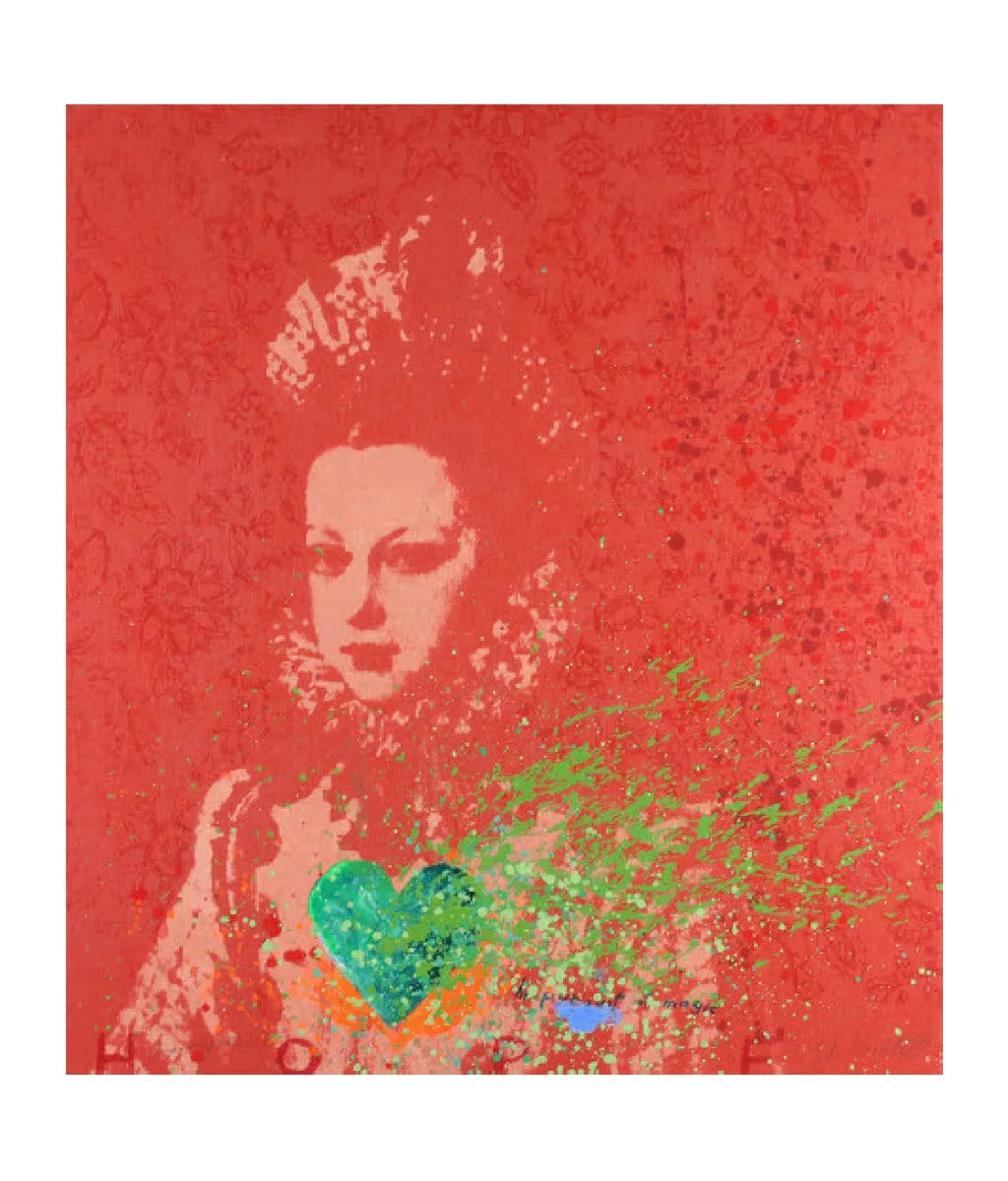 Walter Knabe Artwork Hope II Pursuit of Magic Unique Screenprint with Hand Painting