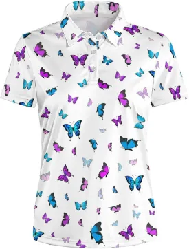 Women's Golf Shirts Dry Fit Moisture Wicking Polo Shirt Casual Short Sleeve Tennis Shirts