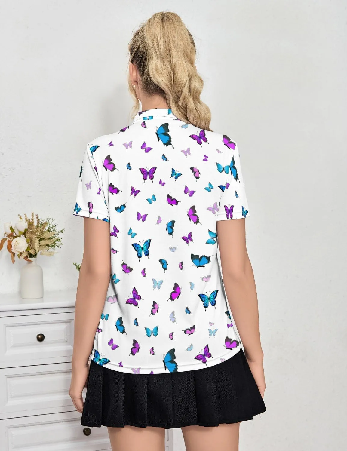 Women's Golf Shirts Dry Fit Moisture Wicking Polo Shirt Casual Short Sleeve Tennis Shirts