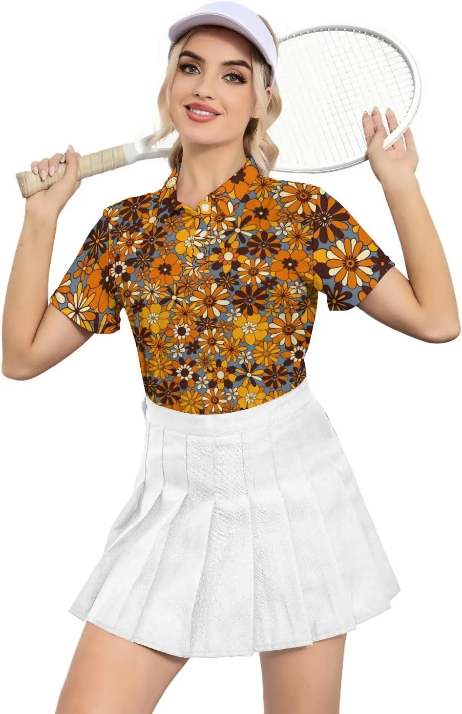Women's Golf Shirts Dry Fit Moisture Wicking Polo Shirt Casual Short Sleeve Tennis Shirts