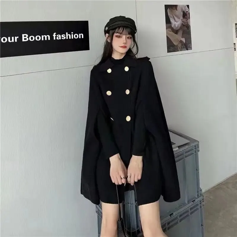 Women's Long Elegant Coat – Autumn Winter Casual Solid Cloak Outwear