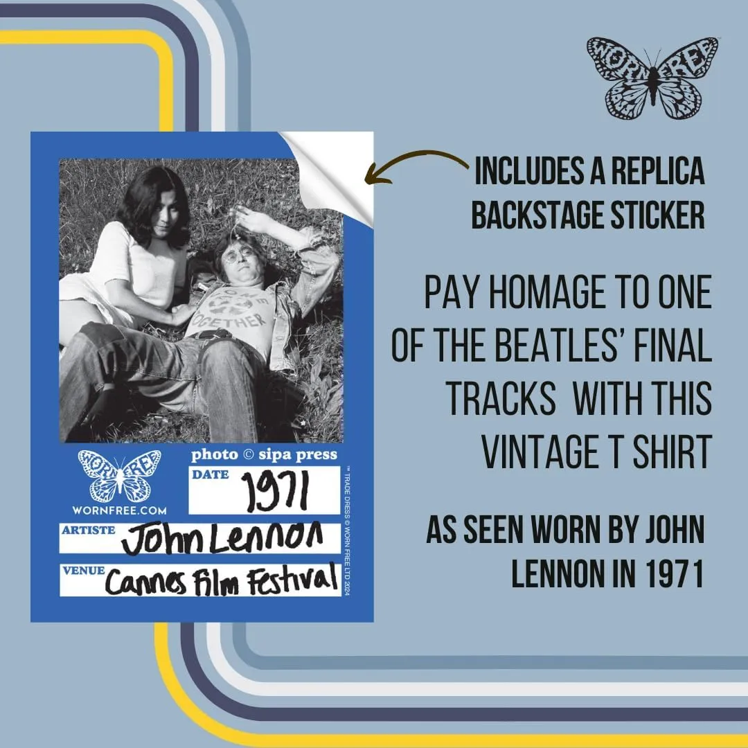 Worn Free John Lennon Vintage T Shirts - Come Together Tees - Organic Cotton
