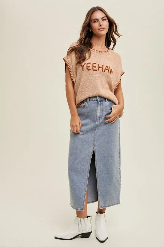 Yeehaw Contrast Sweater
