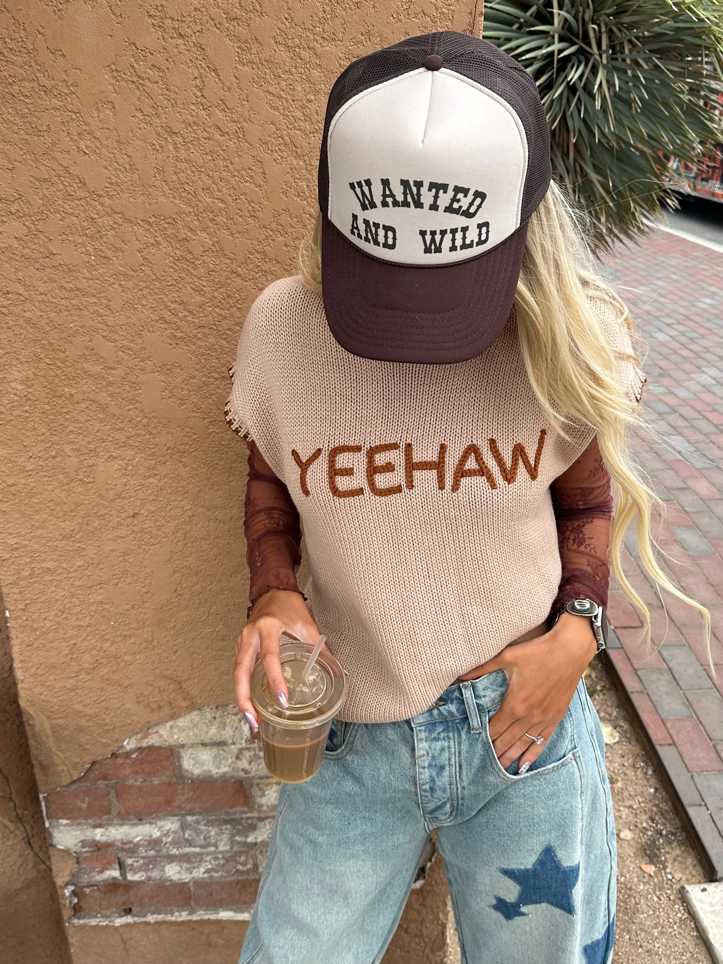 Yeehaw Contrast Sweater